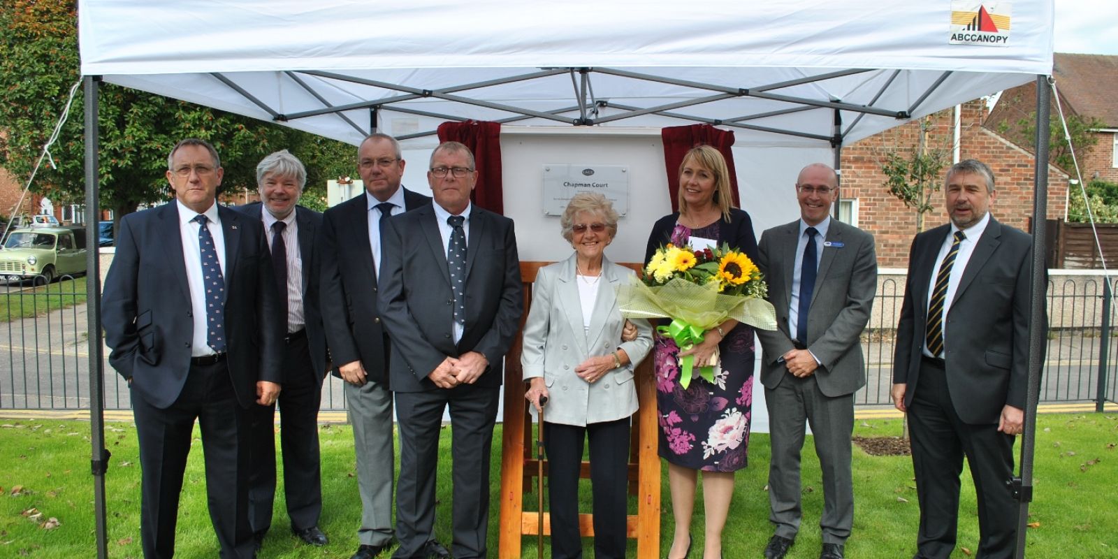 Guests and dignitaries at the opening of Chapman Court in Skegness